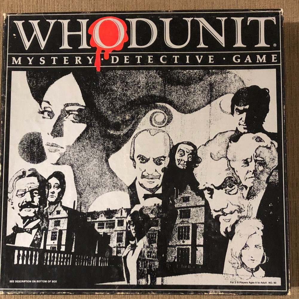 WHODUNIT Vintage 1985 Board Game Used Complete